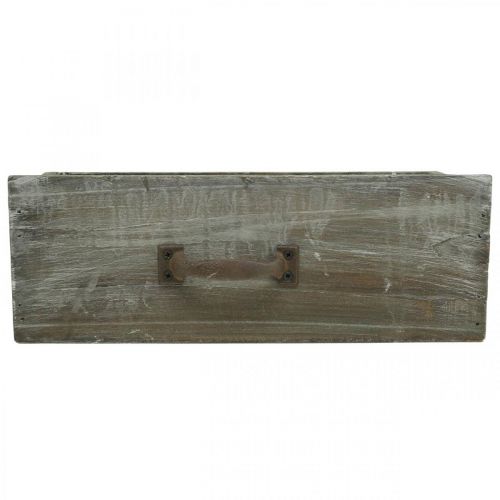 Floristik24 Cassettiera portavasi in legno shabby chic bianco lavato 25x13x9cm