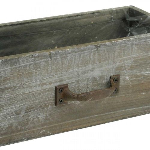 Floristik24 Cassettiera portavasi in legno shabby chic bianco lavato 25x13x9cm