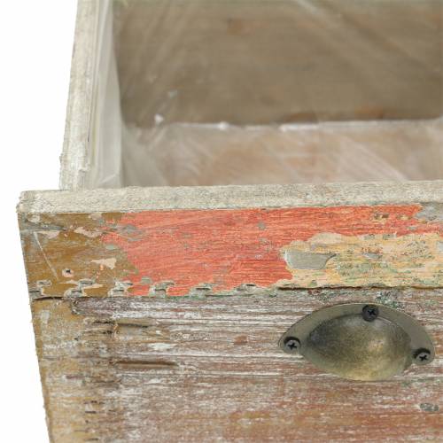 Floristik24 Cassettiera in legno anticato per piantare 20cm / 15cm