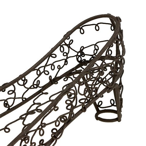 Floristik24 Scarpa in filo 19 cm x 7 cm H7,5 cm marrone