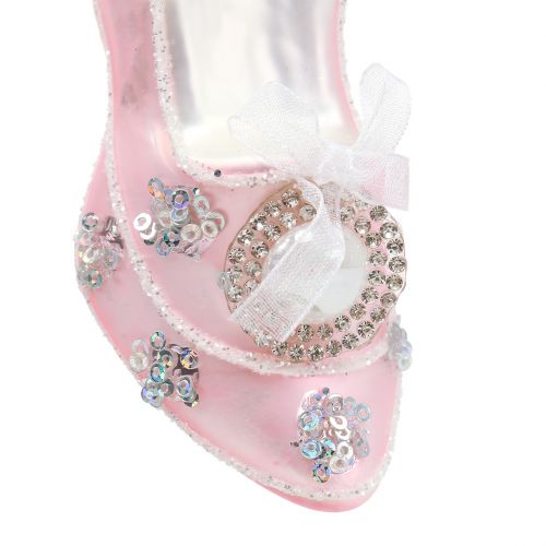 Floristik24 Pompe decorative per l'albero di Natale rosa 10 cm 2 pezzi