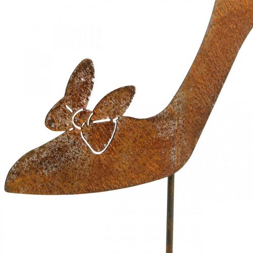 Floristik24 Scarpa da favola, spina decorativa patina, decorazione da giardino, spina in metallo H29cm