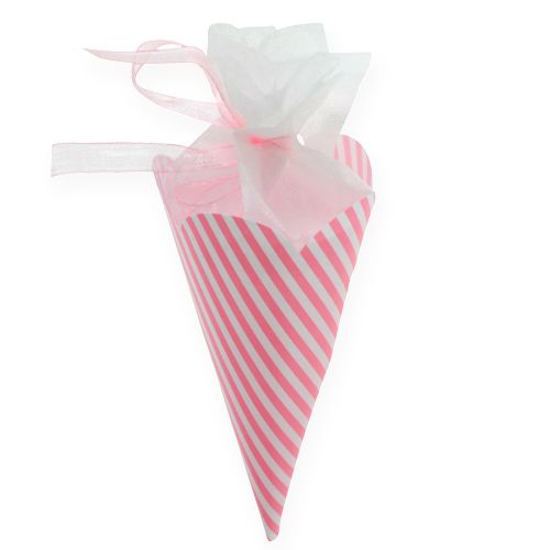 Floristik24 Borsa in pizzo, zainetto piccolo in rosa 15,5 cm 12 pezzi