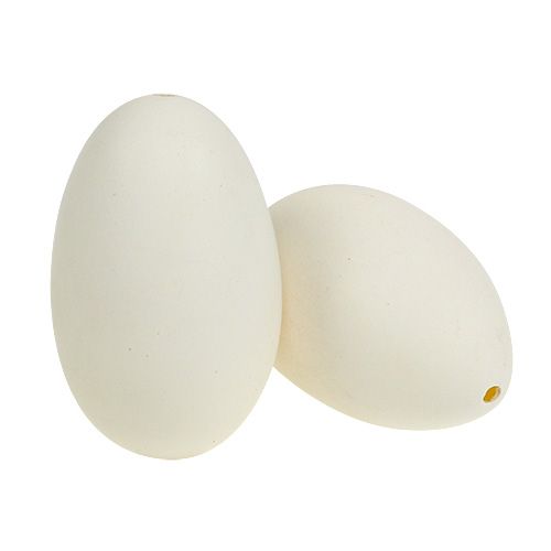Floristik24 Uova di cigno 9 cm bianche 4 pz
