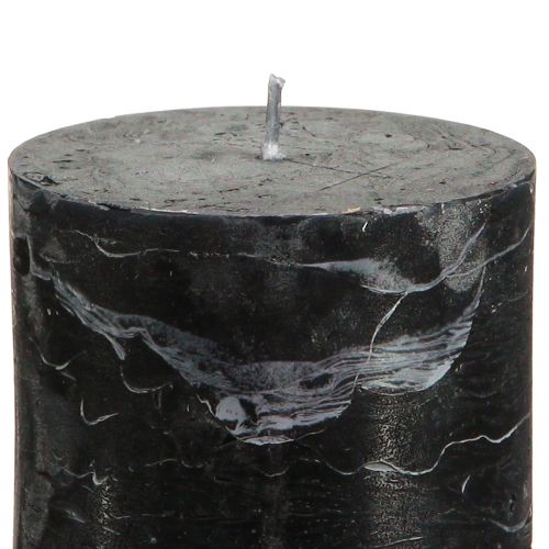 Prodotto Candele nere candele a colonna tinta unita 70x100mm 4 pz