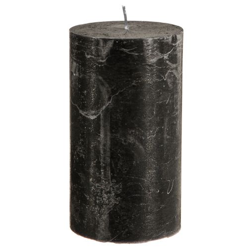 Prodotto Candele nere candele a colonna in tinta unita 85×150mm 2 pz