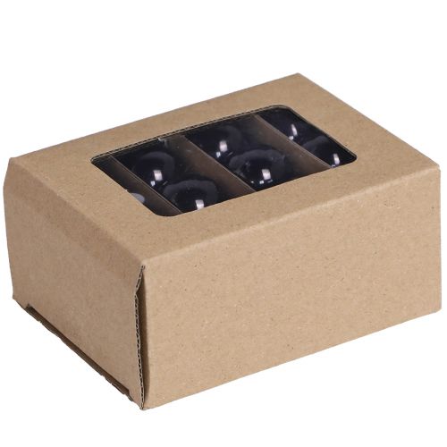 Prodotto Palline di Natale nere in vetro mini lucide Ø3cm 22 pz