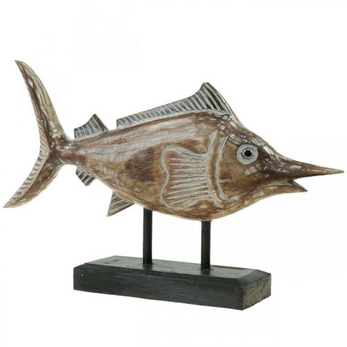 Floristik24 Pesce spada Deco Pesce Legno Decorazione marittima L40×H24.5cm