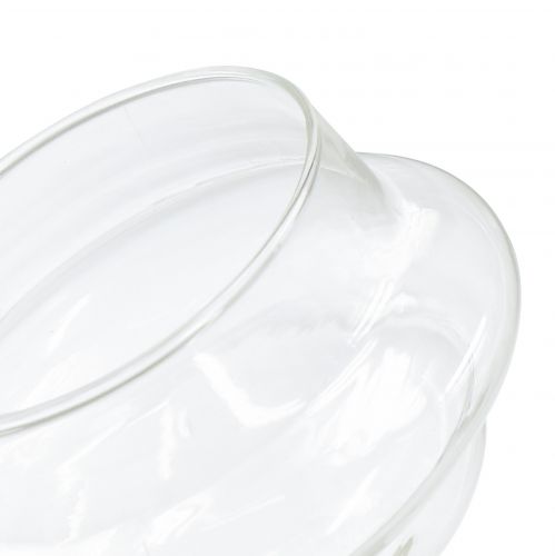 Floristik24 Portacandelina galleggiante in vetro trasparente Ø7,5 cm H6 cm
