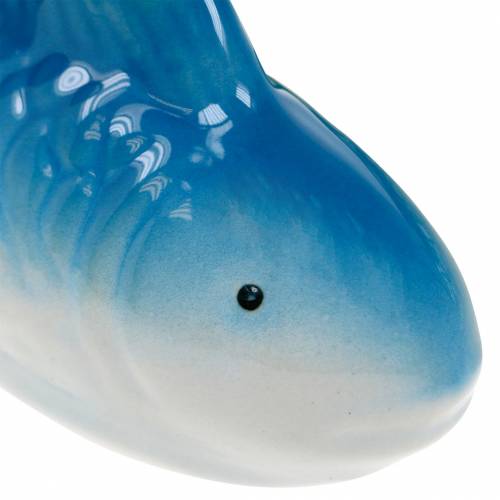 Floristik24 Nuoto pesce blu/verde ceramica 16cm 2pz