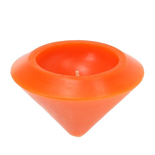 Floristik24 Candela galleggiante in arancio Ø13cm