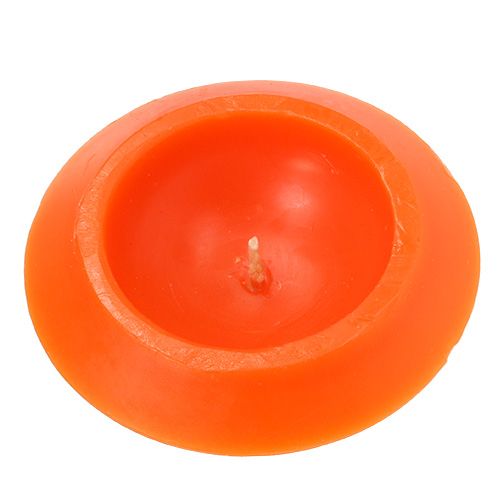 Floristik24 Candela galleggiante in arancio Ø13cm