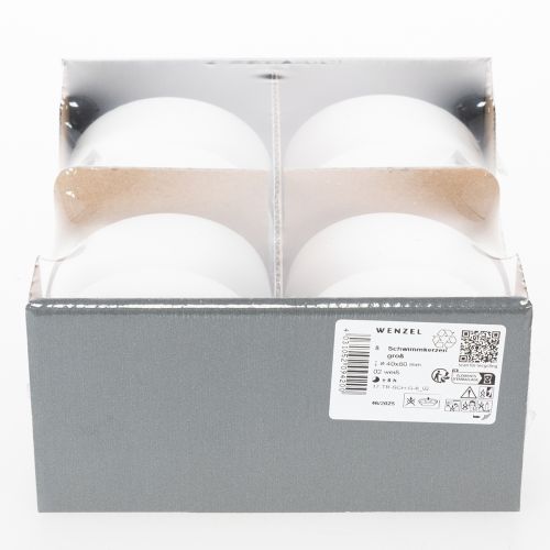 Prodotto Candela galleggiante per serate romantiche o decorazioni festive, adatta anche per uso esterno. 8 cm, 8 ore, 8 pezzi