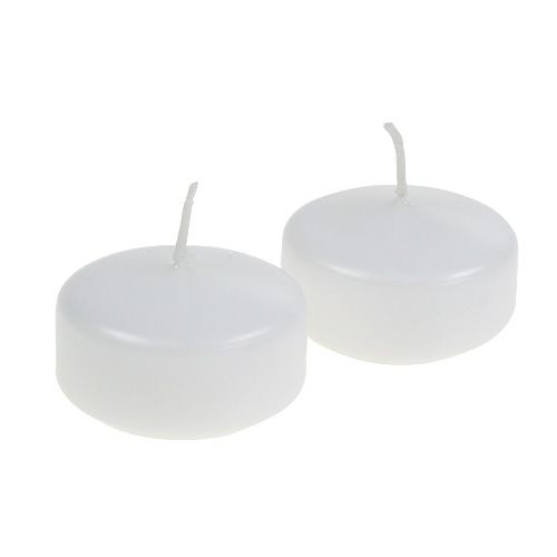 Floristik24 Candele galleggianti bianche 4,5 cm 8 pezzi