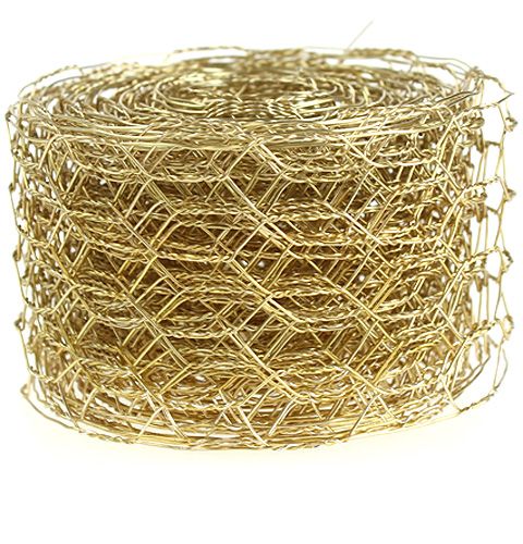 Floristik24 Treccia esagonale 50mm 5m oro