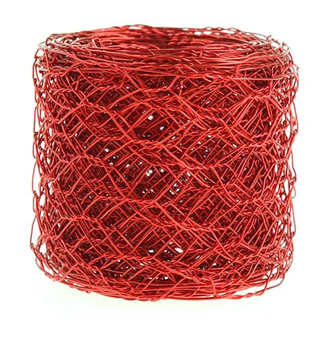 Floristik24 Treccia esagonale 50mm 5m rosso