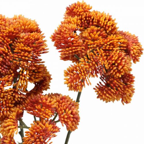 Floristik24 Sedum artificiale sedum arancione decorazione autunnale 70 cm 3 pezzi