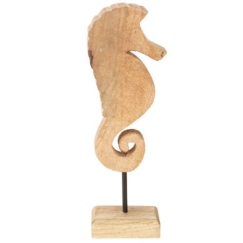 Prodotto Decorazione cavalluccio marino con perle, decorazione da tavolo marittima, legno, 28 cm