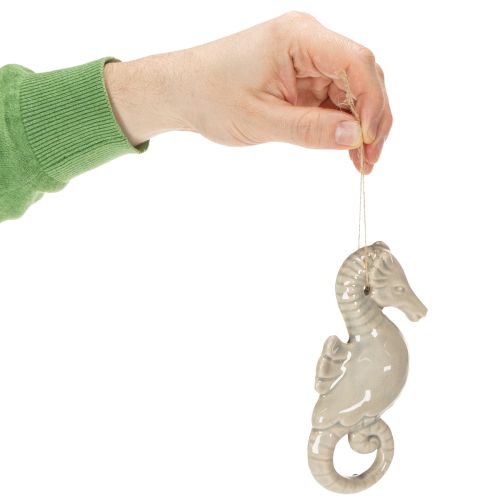 Prodotto Decorazione da appendere a forma di cavalluccio marino per soggiorno e bagno, stile estivo marittimo, 15 cm, 2 pezzi