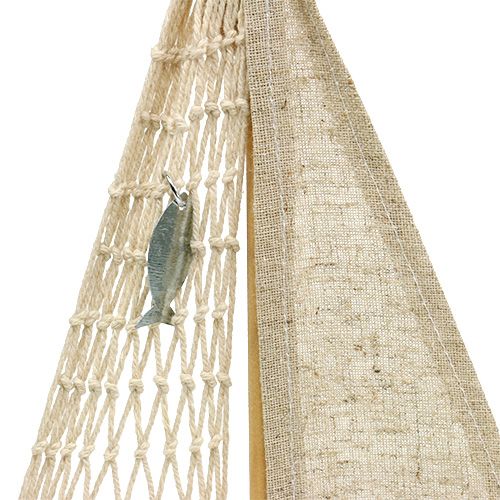 Floristik24 Barca a vela in legno per decorazione 25 cm x 43 cm