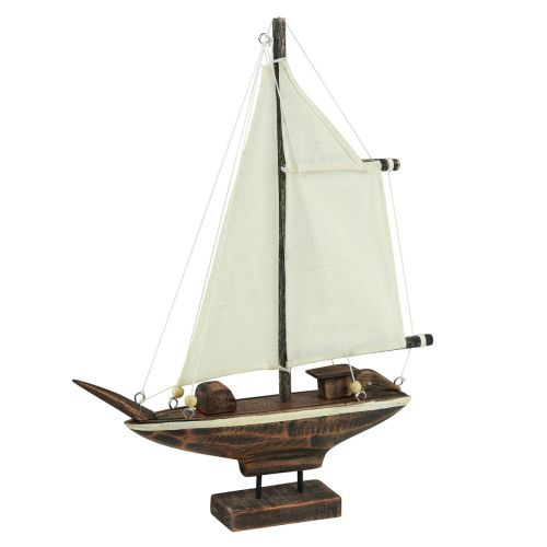 Prodotto Decorazione per barca a vela nave in legno di pino marrone 22,5×4×29 cm