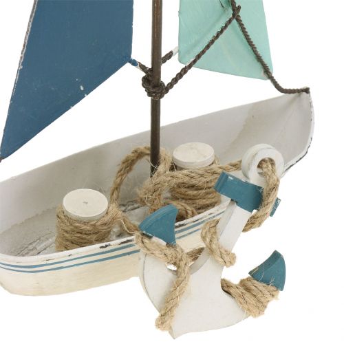 Floristik24 Barca a vela decorativa in metallo H26cm