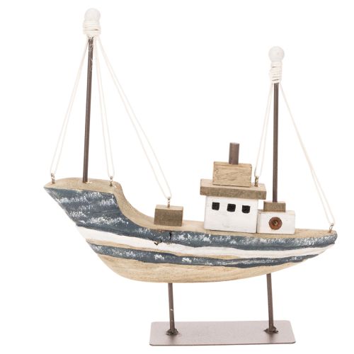 Decorazione navale, stile marittimo, in legno con supporto, 20 cm | Floristik24.it