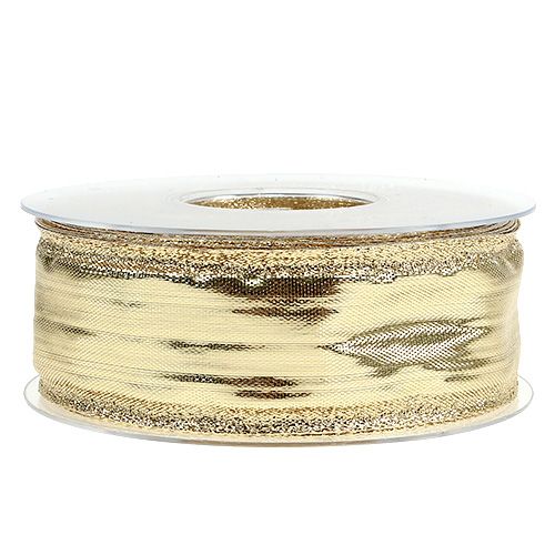 Prodotto Nastro con bordo in filo oro 40mm 25m