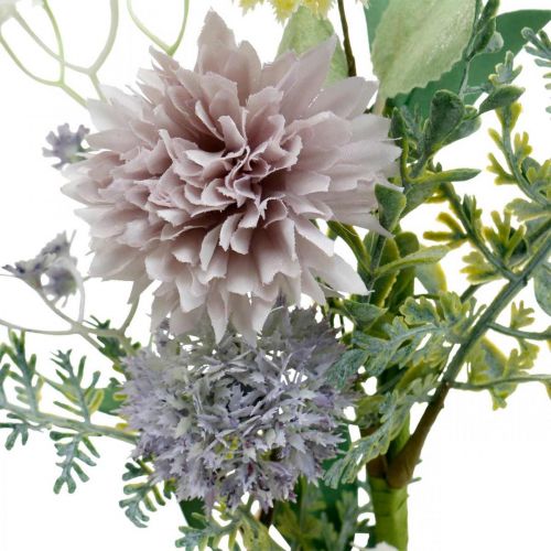 Floristik24 Mazzo di fiori di seta, decorazione estiva, crisantemi e cardo globo, fiori artificiali L50cm