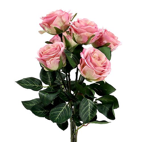Floristik24 Fiori di seta rosa Ø7cm L37cm rosa scuro 6 pezzi