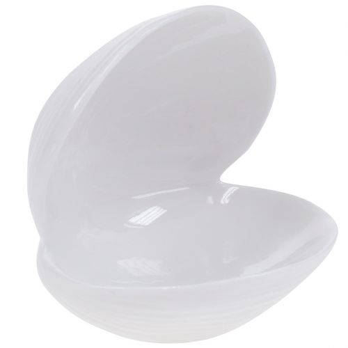 Portasapone guscio 12 cm x 10,5 cm x 11 cm bianco
