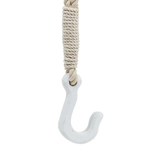 Floristik24 Verricello, sartiame L80cm bianco, blu, naturale