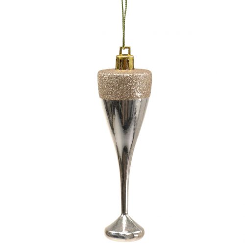 Prodotto Bicchieri di champagne per appendere oro chiaro 10 cm 8 pezzi