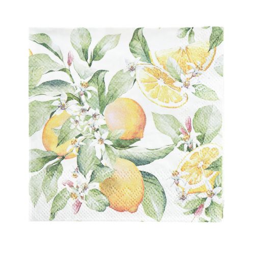 Tovaglioli decorazione tavola estiva decoro limone 25x25cm 20pz