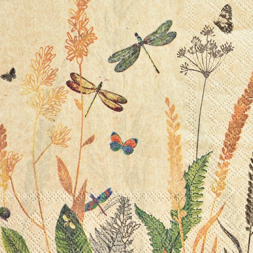 Prodotto Tovaglioli prato estivo libellule fiori 33x33 cm 20 pz