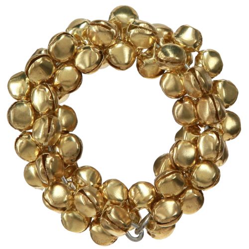 Floristik24 Portatovaglioli campanelli in metallo dorato Ø5cm 8 pz