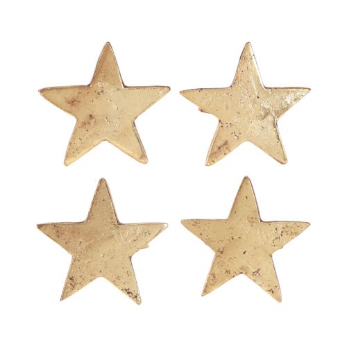 Prodotto Portatovaglioli stella oro aspetto antico metallo 6,5 cm Ø4 cm 4 pz
