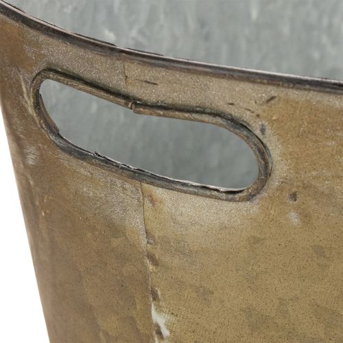 Prodotto Set di vasi e fioriere, color rame/bianco, L32,5cm/36,5cm/41,5cm