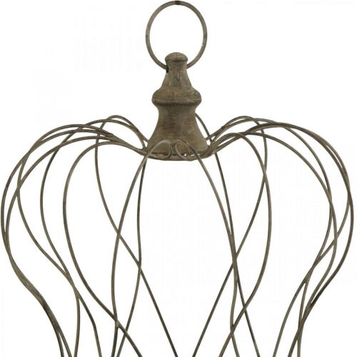 Floristik24 Corona Shabby Chic Deco Corona rustica in metallo da appendere H34cm