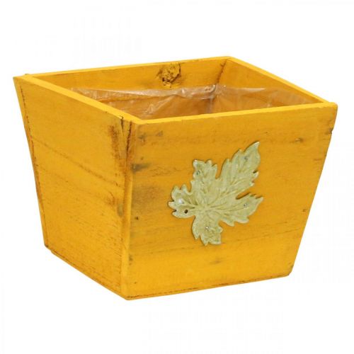 Prodotto Cassetta per piante in legno shabby chic cassetta in legno gialla 11×14,5×14 cm