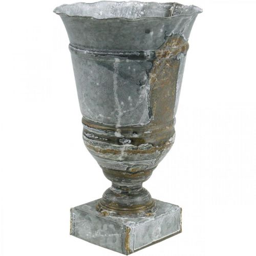 Floristik24 Tazza Shabby Chic decorazione da tavola in metallo vaso tazza Ø18.5 H30cm