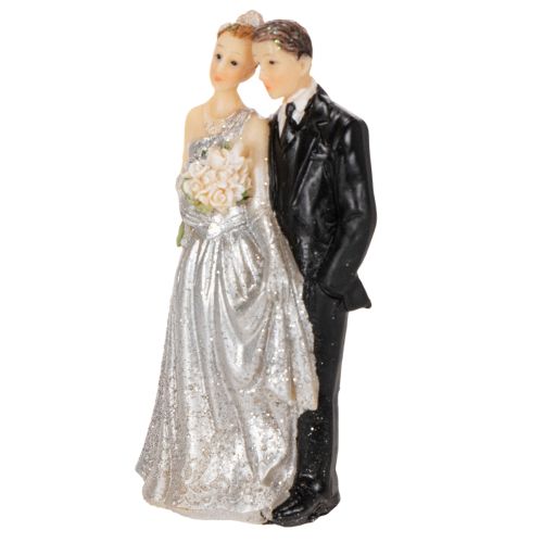Coppia che festeggia l'anniversario di matrimonio d'argento, 10 cm. | Floristik24.it