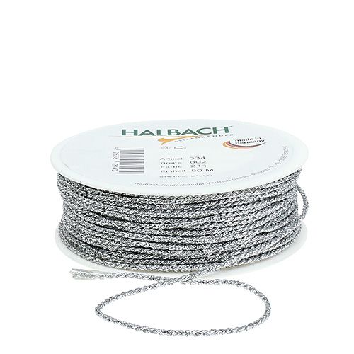 Floristik24 Cordone argento 2mm 50m