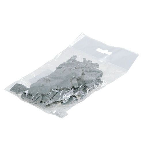 Floristik24 Decorazione di Capodanno mix argento con mica 4 cm - 5 cm 24 pz