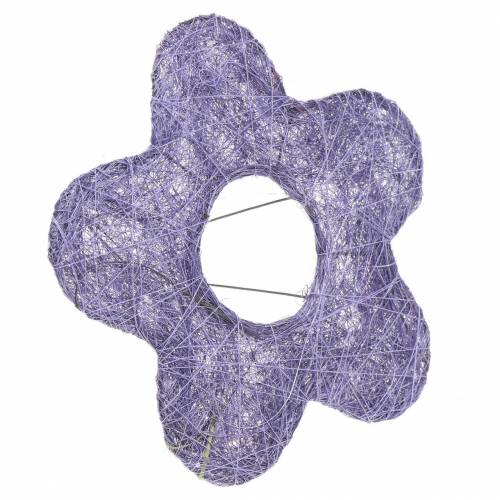 Floristik24 Polsini fiore di sisal viola Ø15cm 10 pezzi
