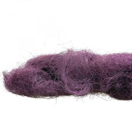 Floristik24 Sisal Fibra di sisal viola per artigianato e decorazione 300g