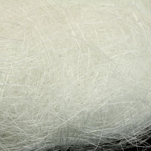 Prodotto Erba di sisal bianca, erba di sisal per l&#39;artigianato, materiale artigianale, materiale naturale 300 g