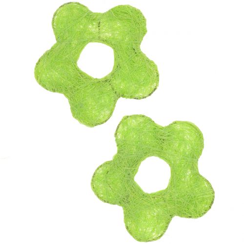 Floristik24 Fiore in sisal verde chiaro Ø7,5 cm 25 pz