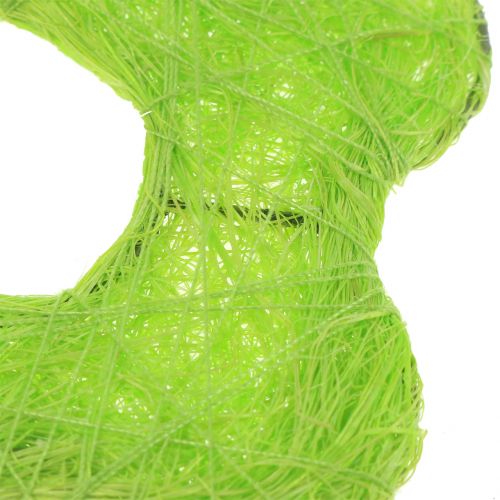 Floristik24 Fiore in sisal verde chiaro Ø7,5 cm 25 pz