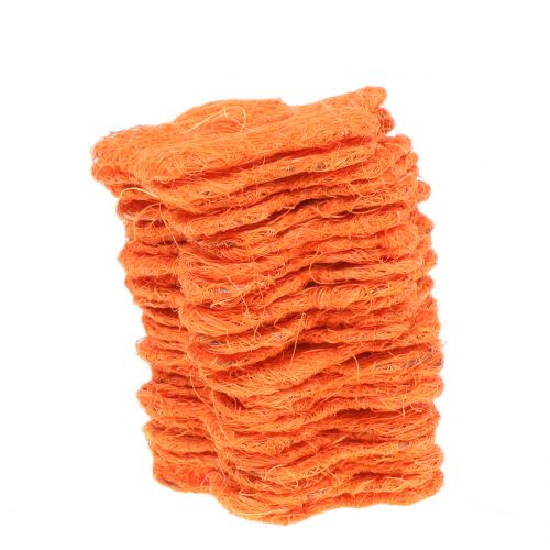 Floristik24 Fiore di sisal arancione Ø7,5 cm 25 pz